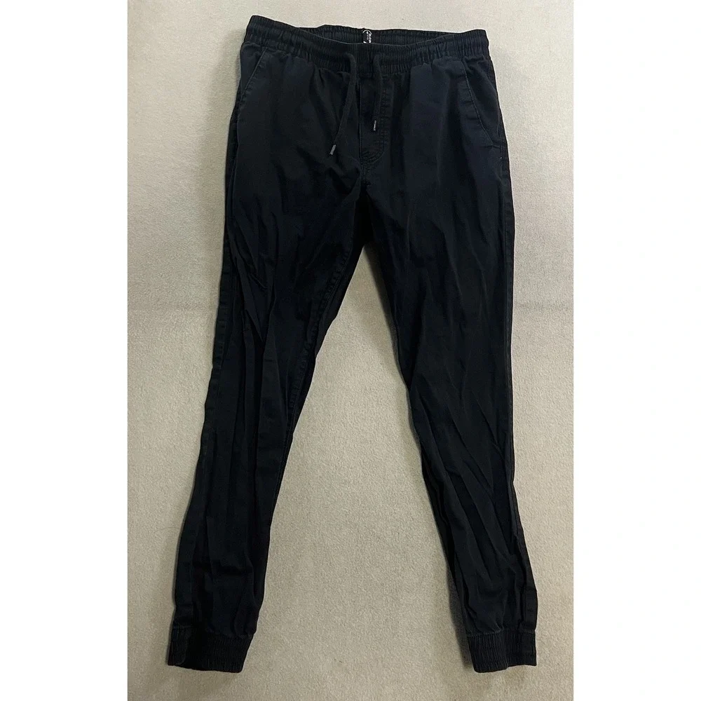 Volcom Jogger Pants Men's Size Medium Black Elastic Waist Skate Surf Casual